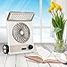 3 in 1 Multi-Function Solar Cooling Table Fans,SMYTShop Portable LED Table Lamp Flashlight Solar Light for Home Camping (Gold)
