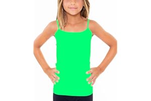 Malibu Sugar Girls Full Sleeveless Camisole Tank Tops – Stretch Undershirts Comfortable Camis (One Size Fits Ages 7-10)