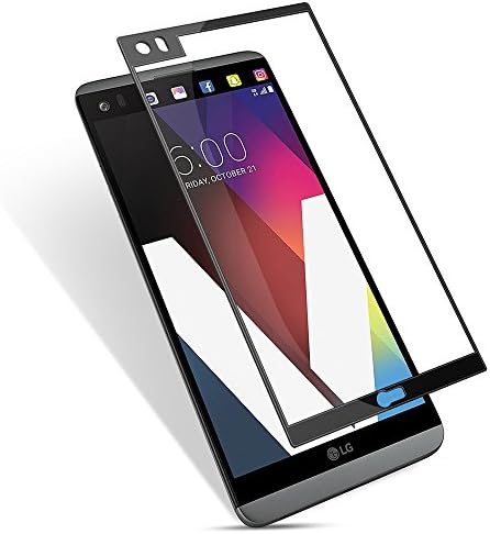 LG V20 Screen Protector, JACNITAD LG V20 Tempered Glass Screen Protector Full Screen Coverage Anti-Scratch Bubble Free Ultra Clear Screen Protector for LG V20 (Black)