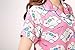 VENTELAN Women's Lovely Pigs Printed Sleepwear Lapel Cardigan Shorts Pajama Sets Pink Large(USA Size 12-14)