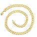 FOLLOWMOON Cool Heavy 18K Gold Plated Mens Necklace Chain Link Jewelry 24