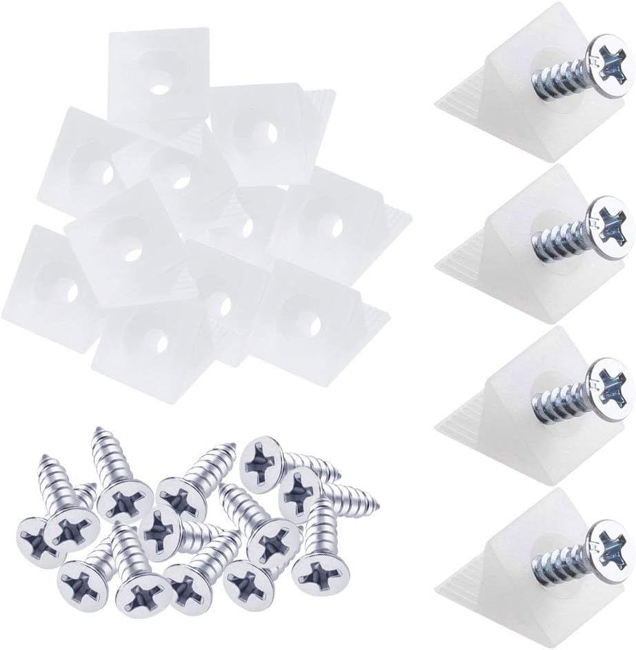 Cooyeah 100 Pcs Mending Wedges White Color Plastic Furniture Bottom