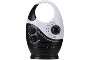 SEROUNDER AM/FM Radio, Multifunctional Portable Shower Bathroom Hanging Music Radio Built-in Speaker Daily Waterproof Sound