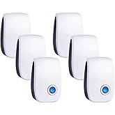 6 Packs Ultrasonic Pest Control Repeller, Electronic Pest Repellent Plug in Indoor for Insect Roaches Spider Ant Bug Cockroaches Mosquito Mouse Repellent for House Kitchen Garage Warehouse