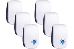 FIRE TRACKS LIMITED 6 Packs Ultrasonic Pest Control Repeller, Electronic Pest Repellent Plug in Indoor for Insect Roaches Spider Ant Bug Cockroaches Mosquito Mouse Repellent for House Kitchen Garage Warehouse