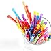 Long Drinking Straws, 200 Pack, 10-13 inches, Individual Package Disposable Flexible Plastic Straws, Colored