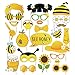 Kristin Paradise 25Pcs Bee Honey Photo Booth Props with Stick, Bumblebee Selfie Props, Bumble First Birthday Party Supplies, Beeday Gender Reveal Baby Shower Theme Backdrop Decorations, Kids 1st Bday