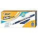 BIC Roller Glide Deco Roller Ball Pen, Fine Point (0.7mm), Blue, 12-Count