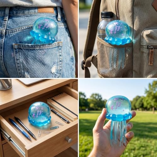 SLEEPHEAD®Jellyfish Squeeze Toy, Squishy Stress Relief Sensory Fidget, Slow Rise, 3.23 Inch, for Adults