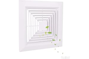 TIHCXNY (1 Piece 12"x12"Inches)Bathroom Exhaust Fan Cover with Spring, Square Ceiling or Wall Mounted Exhaust Fan, Ceiling Fa