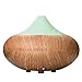 InnooCare 300ml Wood Grain Aromatherapy Machine - Petals, Seven-Color Light, With Measuring Cup