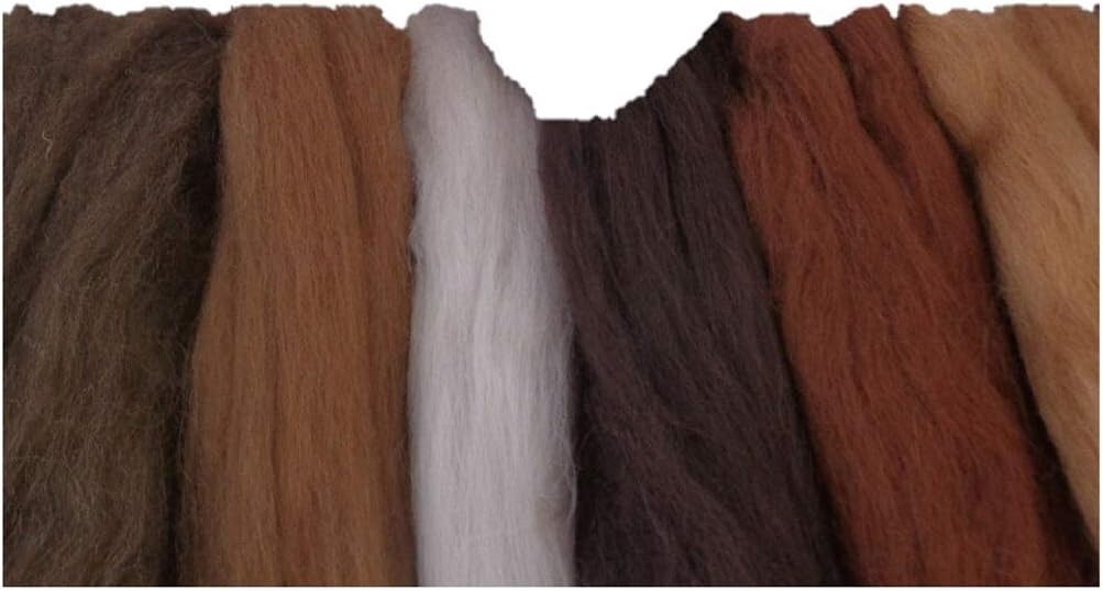 GoatsMagosh Purely Neutrals Assorted Ends/Waste from Wool Tops/Roving 100g/3.5oz