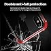 iPhone X Case - Double Layer Shock-Absorbant Material - Lightweight Slim Fit Design - Transparent Polycarbonate Backing - Drop-Resistant Protective Case for iPhone X (Red)