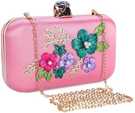 Women Clutches Evening Bags Noble Crystal Diamond Embroidery Flower Handbags Wedding Clutch Purse