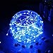 2 Pack Solar String Lights,33ft 100 LED Solar Fairy Lights 8 Modes Blue Copper Wire Lights Waterproof Outdoor String Lights for Garden Patio Gate Yard Party Wedding Xmas Tree