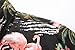 SSLR Mens Hawaiian Shirt Flamingos Casual Short Sleeve Aloha Shirt (Medium, Black)