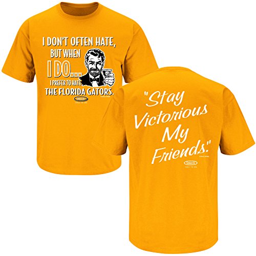 Tennessee Football Fans. . Stay Victorious. (Anti-Gators) Orange T-Shirt (Sm-5X)