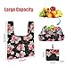 LOKASS 5Pcs Reusable Shopping Bag Foldable Grocery Bags Tote Bags,Peony