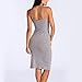 Paymenow Women Summer Sexy Casual Slim Bodycon Evening Party Cocktail Mini Dress (L, Gray)