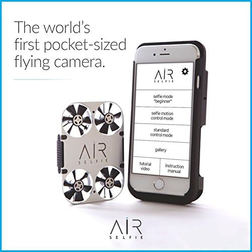 AirSelfie Flying Camera Portable Selfie Drone with HD Camera 2.4G WIFI FPV Altitude Hold Pocket Selfie Drone Quadcopter Smartphone Control Android iOS, iPhone6 plus, 6S Plus, 7Plus