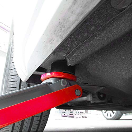 LEDAUT Robust Rubber Jack Pads 4 Pcs Black Rubber Pads Grooves Universal Slotted Jack Pad Block Protect Trolley Vehicle 65mm X 24.7mm 4 Pack