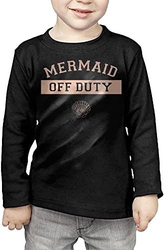 Intaiqub Mermaid Off Duty Distressed Children's Long Sleeves T-Shirt 4 Toddler Black
