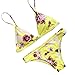Women Bikini,kaifongfu, 1 Set Sexy Swimwear Push-Up Padded Bra Swimsuit Beachwear (M, Yellow)