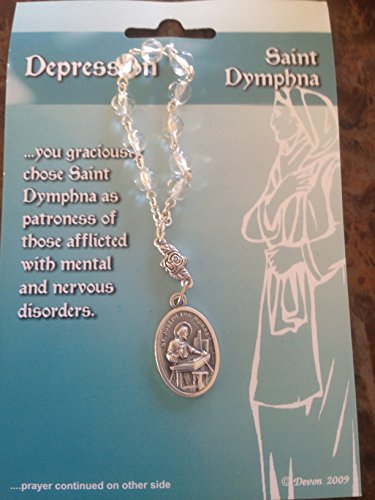 One Decade ROSARY BEADS - DEPRESSION - Saint Dymphna - w/ Prayer Card GIFT