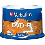 Verbatim 4.7GB up to 16x Branded Recordable Disc AZO DVD-R 50-Disc Spindle 95101