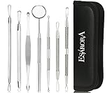 ESARORA Blackhead Remover, Pimple Remover Set of 7 Professional Pimple Exctractor Tools More Easy to Remove Blackhead Acne Pimple and Facial Blemish (style2)