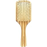 Bamboo Wood Hair Brush Large Paddle for Women, Natural Bamboo Wooden Bristles Scalp Massager, Flat Detangling Hairbrush Fit All Types Hair