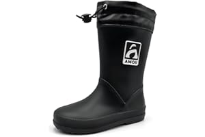 Amoji Kid Rain Boots Boy Rubber Waterproof Garden Boots Girl Rainboots JT6517