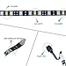 ALITOVE 16.4ft 5M 300 LEDs 5050 SMD RGB Color Changing LED Flexible Strip Ribbon Light Black PCB DC 12V Waterproof IP65 for Home Garden Commercial Area Lighting