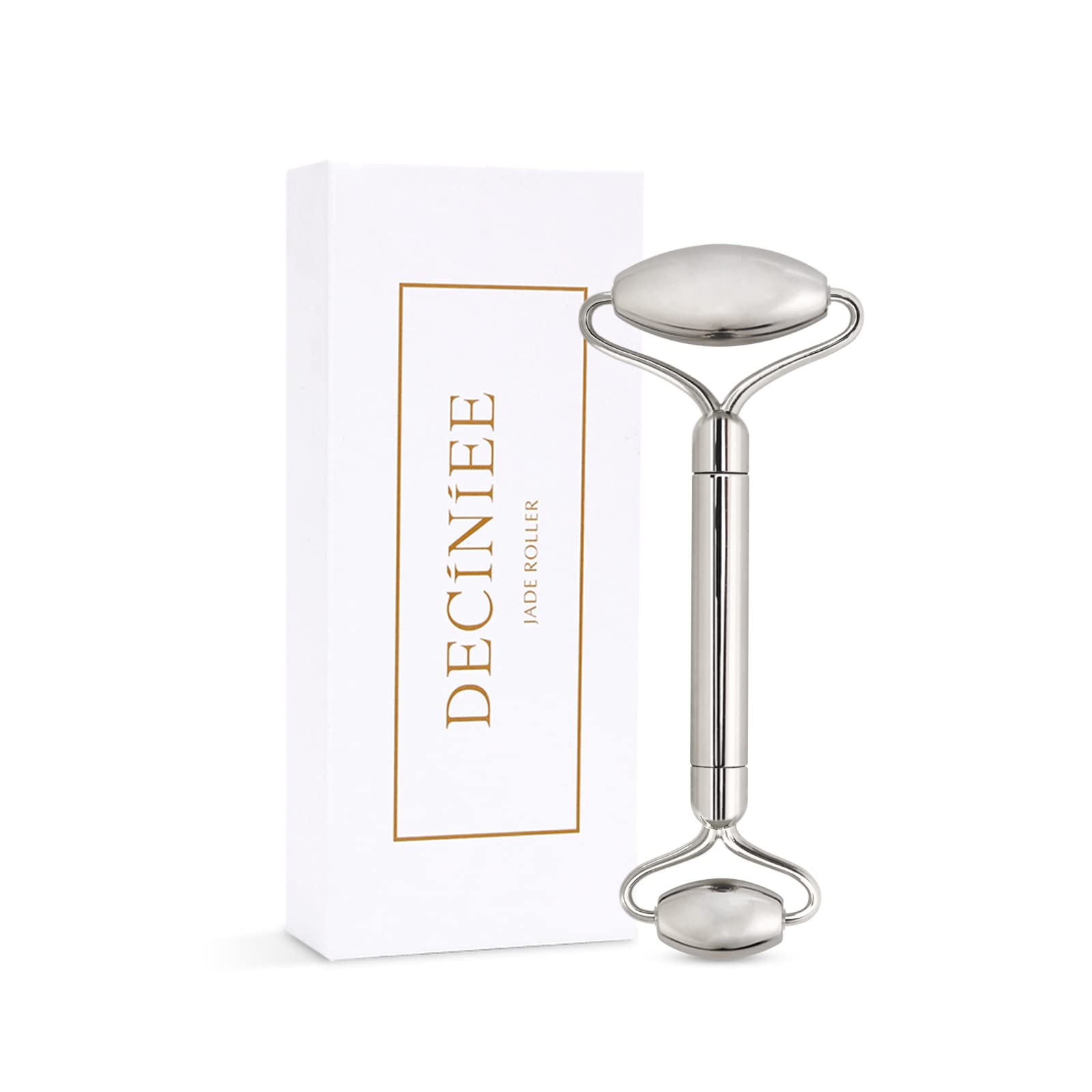 Deciniee Stainless Steel Face Roller,Solid Facial Roller Massage Tools for Slimming Firming Lymph Drainage Beauty Tool for Women