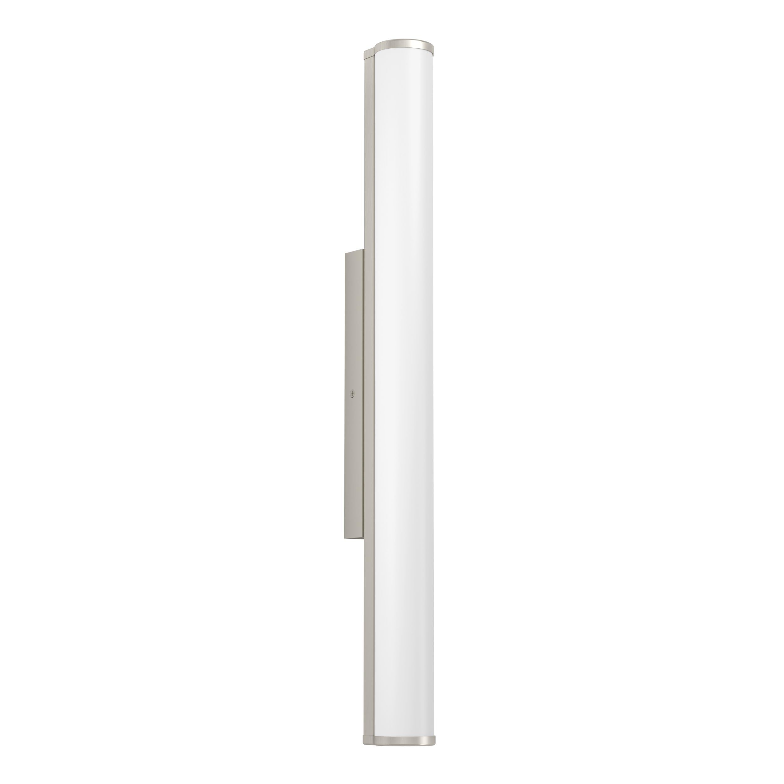 Eglo LED wall lamp Calnova, LED Mirror Light Made of Metal in Matte Nickel, Frosted Glass in White, Bathroom lamp, LED Damp-Proof Light Neutral White, IP44, L 60 cm