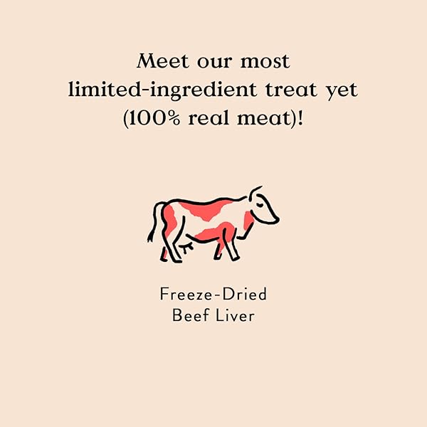 BOCCE’S BAKERY BEEF LIVER FREEZE-DRIED TREATS, 3 OZ, ALL-NATURAL, MADE IN USA, DOG TREATS