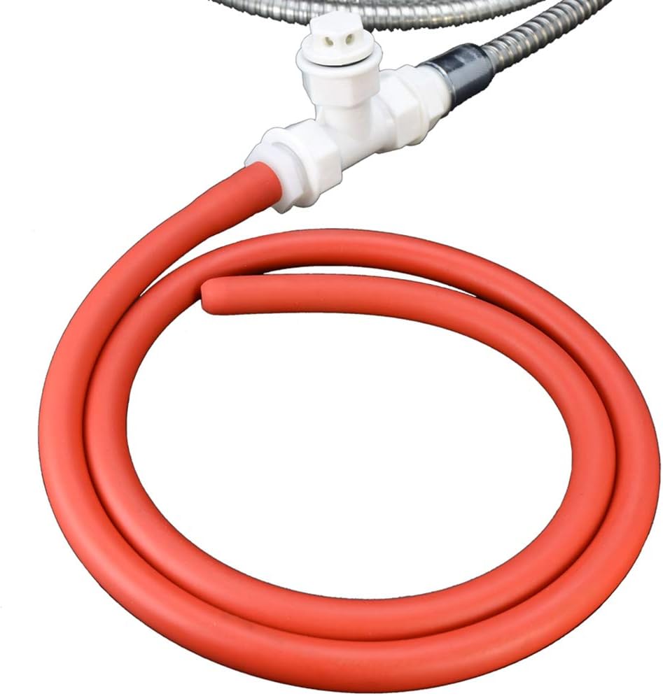 Enema Shower Kit Attachment,Anal Douche for Men and Women Tubing Nozzle Reusable Red
