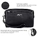 befen Women Full Grain Leather Tripple Zip Crossbody Bag Crossbody Cell Phone Purse Wallet Bag Phone Wristlet - Black