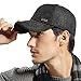 YAKER Men's Winter Warm Woolen Peaked Baseball Cap Hat with Earmuffs Metal Buckle (Grey)