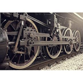 Old Locomotive Wheels Close Up. - Removable Wall Mural | Self-Adhesive Large Wallpaper - 66x96 inches