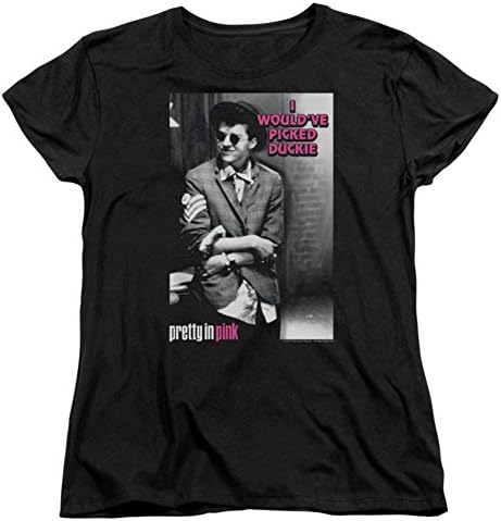 Pretty In Pink I Wouldve Womens Short Sleeve Shirt Black MD