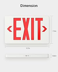 Sunco 6 Pack LED Exit Sign with Emergency