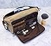 Dopp Kit Men's Travel Toiletry Bag Canvas & Leather with Waterproof Lining & YKK Zipper