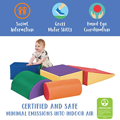 51mkU shBlL - ECR4Kids SoftZone Climb and Crawl Foam Play Set for Toddlers and Preschoolers (5-Piece)
