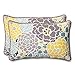 Pillow Perfect Bright Floral Indoor/Outdoor Accent Throw Pillow, Plush Fill, Weather, and Fade Resistant, Lumbar - 11.5