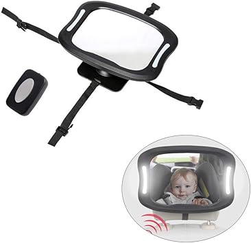 car mirror with light for baby