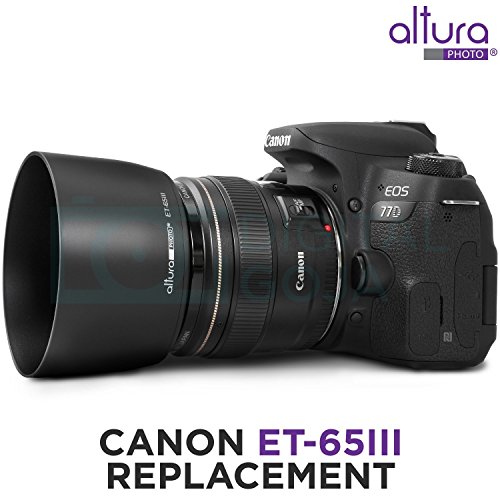 (Canon ET-65III Replacement) Altura Photo Lens Hood for Canon EF 85mm f/1.8 USM, EF 100mm f/2.0 USM, EF 135mm f/2.8 SF, EF 100-300mm f/4.5-5.6 USM Lenses - Thumbnail 4