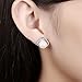 Fulemay 18K Gold Plated Stud Earrings, Clear Zirconia Twist