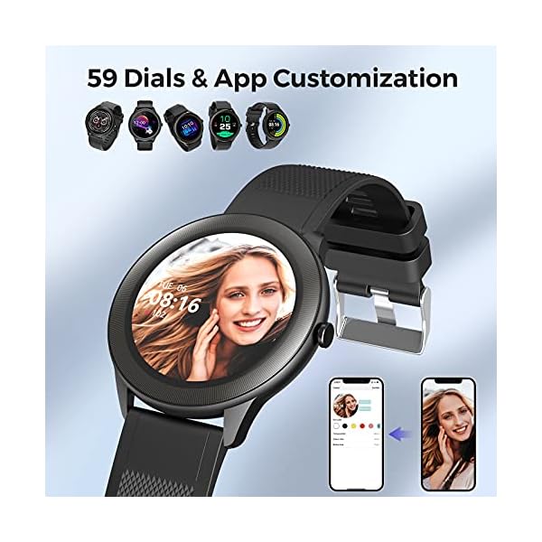 Vigorun-Smart-Watch-128-Full-Touch-Screen-Smartwatch-for-Men-Women-IP68-Waterproof-Fitness-Tracker-with-Swimming-10-Sports-Modes-24H-Heart-Rate-Monitor-Sleep-Tracker-Pedometer-Black Vigorun Smart Watch, 1.28" Full Touch Screen Smartwatch for Men Women, IP68 Waterproof Fitness Tracker with Swimming 10 Sports Modes 24H Heart Rate Monitor Sleep Tracker Pedometer (Black)