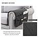 SyMax Sofa Armrest Storage Organizer with 6 Pockets Chair Non-Slip Armchair Caddy for Recliner Remote holder, TV Control, Cell Phone(Grey, 35 inch)